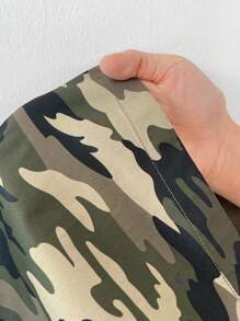 SHEIN EZwear Plus Size Women's Casual Camouflage Printed Long Pants