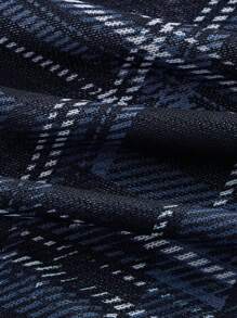 SHEIN MOD Women's Navy Blue Plaid Asymmetrical Skirt,Bow Tie Skirt, Fall/Winter Women Skirt, ,Homecoming ,Renaissance Pants,Fall Wedding Guest Skirt,Party,Old Money Style,Elegant,Office Work Wear Women Skirt,Brunch,Back To School,Business Casual Women,Basic,Teacher,Cute,90s Outfit,Goth,Korean Fashion,Renaissance Fair,Long Skirts