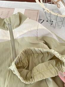 Bộ đồ thể thao ngoài trời thời trang hai mảnh cho bé trai, Xuân/Thu - màu xanh lá - Xem 5