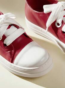 CUCCOO EASI Sneakers Casual Quotidiane Semplici A Blocchi Di Colore Da Donna, Adatte Per Ognissanti - Rosso - Visualizzare 7