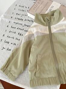 Bộ đồ thể thao ngoài trời thời trang hai mảnh cho bé trai, Xuân/Thu - màu xanh lá - Xem 6