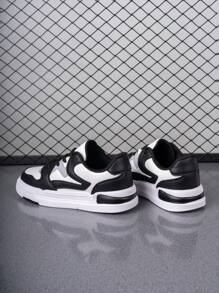 Zapatillas clásicas en blanco y negro para jóvenes en primavera/otoño, y versátil con correas y superficie fácil de usar, adecuadas para el desgaste diario, con suela antideslizante, perfectas para estudiantes que vuelven al colegio o mejores amigos para zapatos deportivos