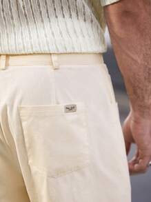 Manfinity VCAY Men's Woven Integrated Casual Straight-Leg Pants For Daily Wear