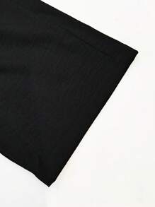 Manfinity Hypemode Pantalones casuales para hombre de unicolor con cordón y bolsillo - Negro - Ver 5