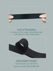 Manfinity 1 pieza Correa antideslizante y antiarrugas para camisa con longitud ajustable, apta para personas de todas las tallas