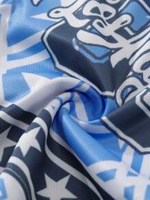 ROMWE MEN 男士星星印花透气短裤二合一适合春夏季日常穿着、上学