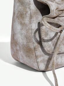 SHEIN ICON Túi đeo vai nữ, Phong cách Y2K, Phong cách đường phố, Hiệu ứng denim, Túi màu xám, Trang trí nơ - màu nâu - Xem 5