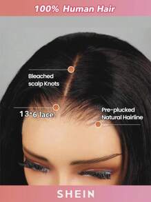 13x6 Pre Plucked Bleached Knots Straight Lace Front Wigs Human Hair Glueless Wigs Human Hair 180% Density Transparent Lace Front Wigs Human Hair Bye Bye Knots