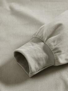 EMERY ROSE 女士春秋季宽松休闲圆领卫衣，落肩袖，字母印花，适合毕业季、返校季、教师节等场合，秋季返校套头卫衣 - 淺灰色 - 查看 5