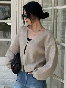 Dazy-Less كارديجان أمامي بأزرار، أكمام طويلة، ملابس خريفية كاجوال للعمل، بليزر للسيدات