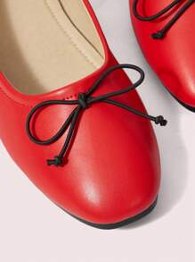 CUCCOO DOLLMOD Red Ballet Flats With Bowknot For Women  Halloween Sorceress - Red - View 7