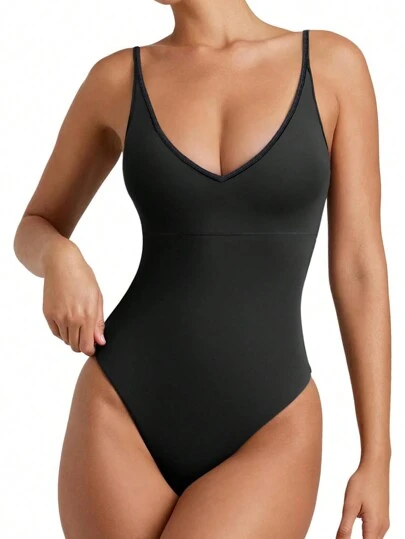 SHEIN Sports Seamless High Elasticity Tummy Control Sports Bodysuit