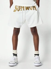 SUMWON Bộ đồ 2 món tay ngắn và đáy trễ vừa vặn với họa tiết resort - trắng - Xem 4