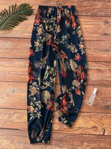 SHEIN LUNE Cộng với kích thước quần lưng thun in hoa - Nhiều màu - Xem 2