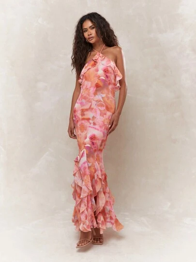 sachin and babi light blue dress Zimmermann White Floral Backless Dress by Zimmermann