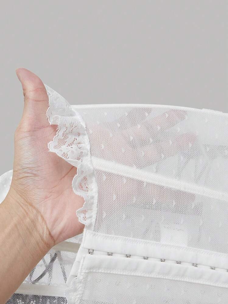 ROMWE Kawaii PUNK Lace Cross Bowknot Tie Corset Camisole Tank Top With Cross Shaped Decoration For Women