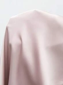 Maija 女士交叉领口开衩黑色和粉色拼色连衣裙，优雅合身的春夏季节日派对装，适合情人节 - 粉色 - 查看 8