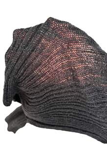 SHEIN Unity Áo len nữ màu trơn đơn giản, kiểu dáng bất đối xứng vai, thích hợp mặc hàng ngày, chất liệu dệt kim, thích hợp cho mùa thu đông. - màu đen - Xem 5