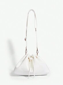 BizChic Geantă de umăr simplă pentru femei, potrivită pentru utilizare zilnică ocazională - Bej - Vizualizare 1