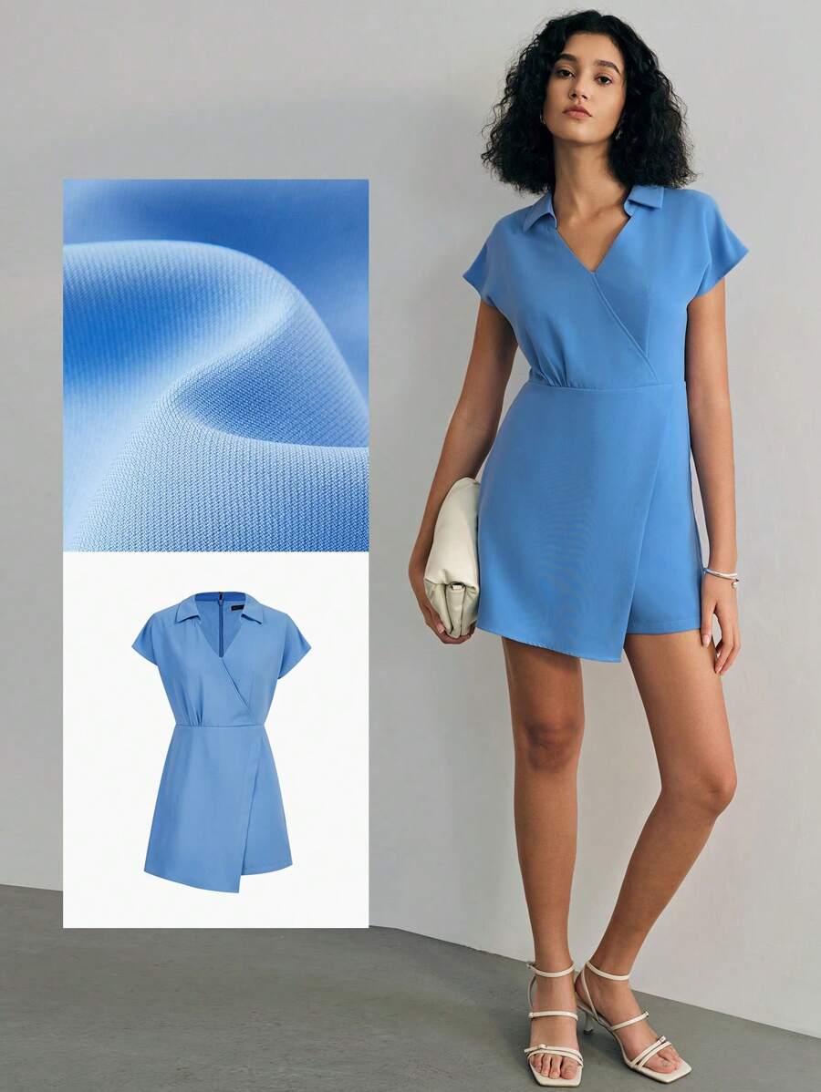 MOTF PREMIUM ASYMMETRIC HEM SLIM-FIT ROMPER