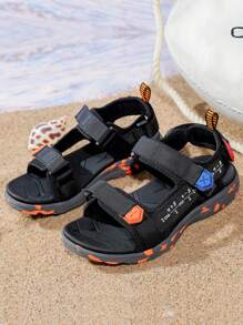 1 par Sandalias deportivas de verano para niños adolescentes, calzado de playa - Negro - Ver 1