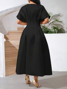 SHEIN Lady Wedding Guest Summersummer Outfits - Black - View 2