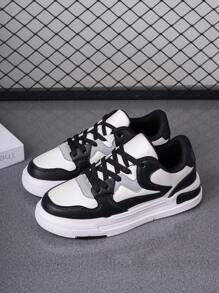 Zapatillas clásicas en blanco y negro para jóvenes en primavera/otoño, y versátil con correas y superficie fácil de usar, adecuadas para el desgaste diario, con suela antideslizante, perfectas para estudiantes que vuelven al colegio o mejores amigos para zapatos deportivos