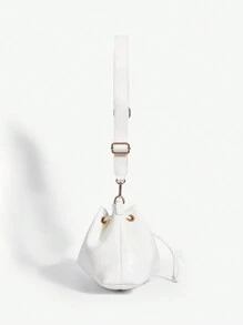 BizChic Geantă de umăr simplă pentru femei, potrivită pentru utilizare zilnică ocazională - Bej - Vizualizare 5