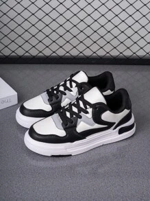 Zapatillas clásicas en blanco y negro para jóvenes en primavera/otoño, y versátil con correas y superficie fácil de usar, adecuadas para el desgaste diario, con suela antideslizante, perfectas para estudiantes que vuelven al colegio o mejores amigos para zapatos deportivos