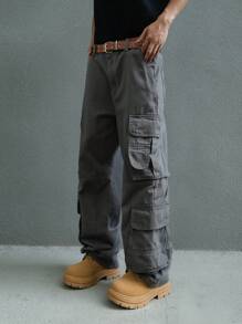 Manfinity EMRG Men Plain Simple Everyday Denim Jeans - Grey - View 7