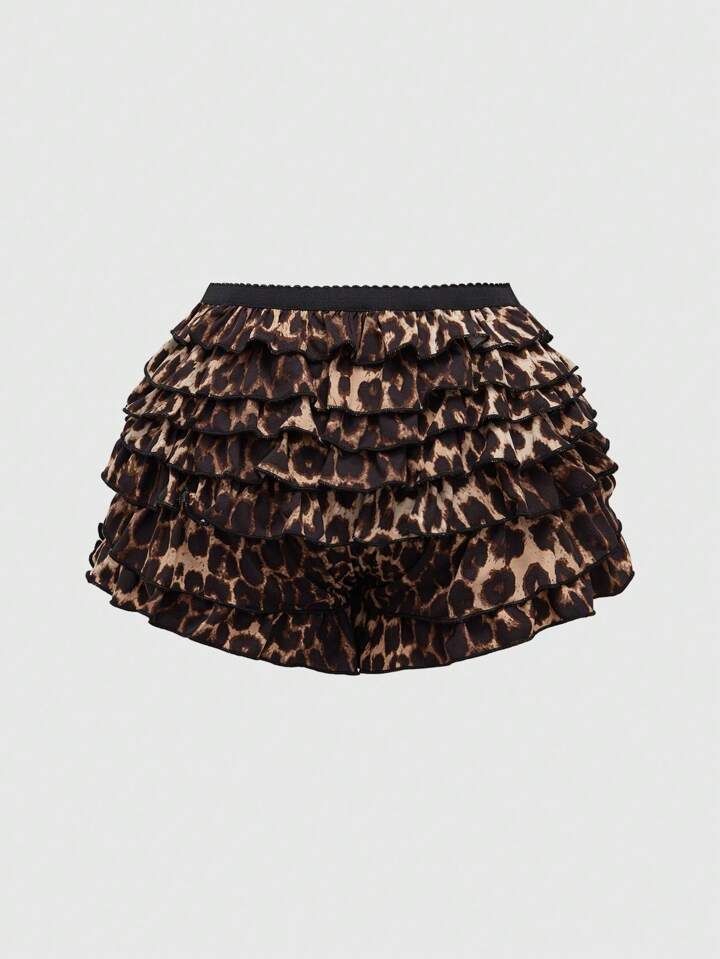 パンツ Y2K - Leopard print wide shorts - grunge Leopard Print Jeans Y2k Jeans Leopard Jeans Grunge Womens