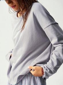 Bohemela Women's Basic Vacation T-Shirt, Autumn - Grey - View 4