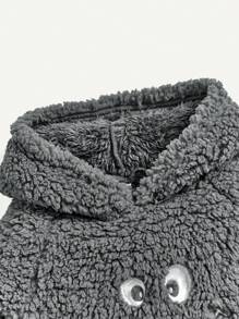 Cozy Pixies Zestaw bluzy z kapturem i długich spodni z grubego polaru dla chłopca, średniej grubości - Szary - Zobacz 3