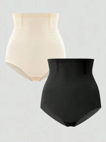 2pcs/Pack Women's Seamless Breathable Shaping Panties, Tummy Control Underwear Shapewear - Multicolor - View 7