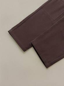 Boys' Casual Cute Denim Bib Overalls Jumpsuit - Coffee Brown - View 6