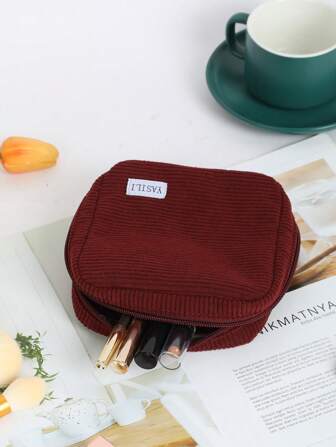 Minimalist Corduroy Sanitary Napkin Multifunctional Storage Bag,Boho Vibes