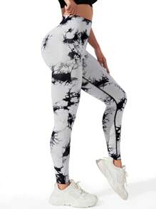 SHEIN Core Rhythm Women Seamless Ombre Sports Leggings Yoga Pants - Multicolor - View 3