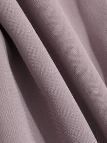 DAZY Women's Solid Color Square Neck Ruffle Trim Puff Sleeve Dress, Summer Sundress - Pink - View 8