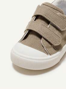 Cozy Pixies Boys' And Girls' Khaki Color Hook And Loop Closure Sneakers With Flat Sole, Design, Comfortable For Daily Wear And Sports - Khaki - View 5