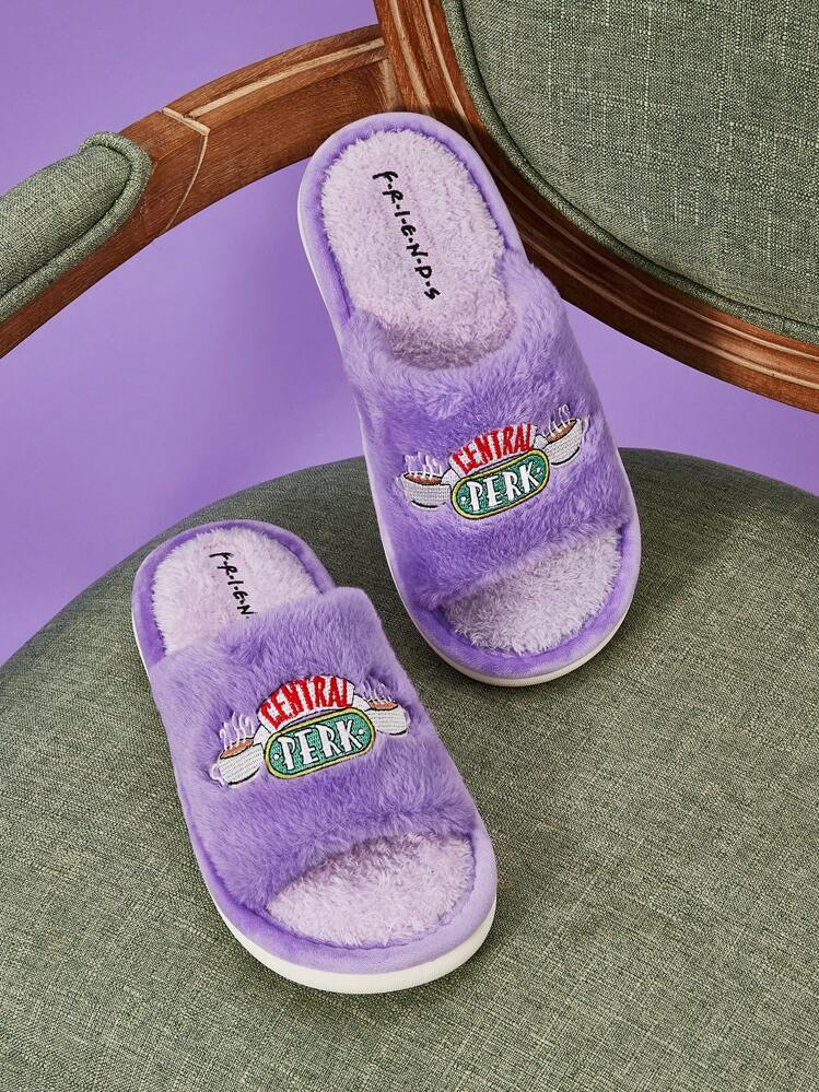 THE POWERPUFF GIRLS X SHEIN 女性用かわいい刺繍入りオープントゥ