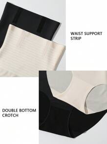 2pcs/Pack Women's Seamless Breathable Shaping Panties, Tummy Control Underwear Shapewear - Multicolor - View 5