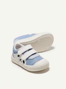 Cozy Pixies Girls' Light Blue Cartoon Designed Closure Flat Sneakers With Comfortable & Stylish Outsole(Random Pattern)