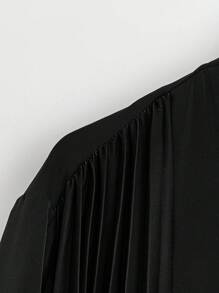 Al Najma 女士渐变色褶皱简约素雅长袖阿拉伯长袍，适合日常穿着