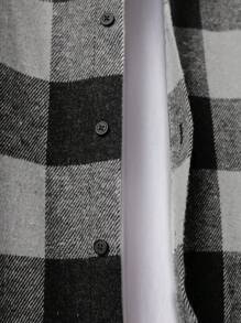 RueChic Men Buffalo Plaid Print Jacket Without Tee - Grey - View 5