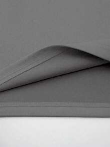 Claim Dot 大码男士休闲宽松字母印花落肩 T 恤，夏季 - 淺灰色 - 查看 3