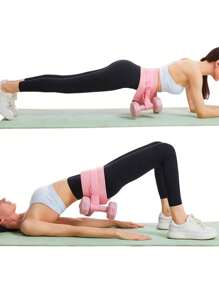 1pc Pink Hip Thrust Training Belt For Dumbbell,Hip Resistance Band With 14cm Width, Hip Pad For Glute Bridge & Butt Exercise, For Dumbbell & Kettlebell Workout, Bow Step & Reverse Squat Gym Accessories, Sport, Gym, Home Exercise, Gym Weights, Weights, Women's Weights