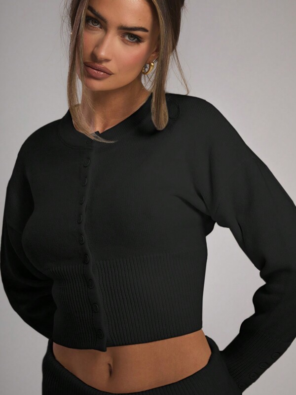 MUSERA Knitted Button Through Cardigan Spring Y2K 90's Casual Cute Airport Holiday Fall Autumn Winter Everyday Office Christmas Work Evening Party Elegant