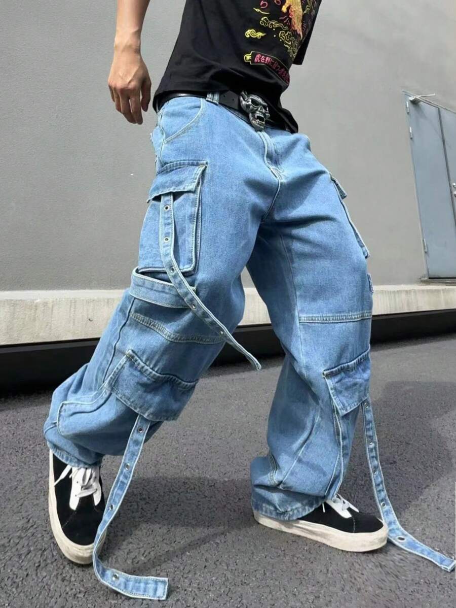 Manfinity EMRG 男士纯色简约日常工装牛仔裤