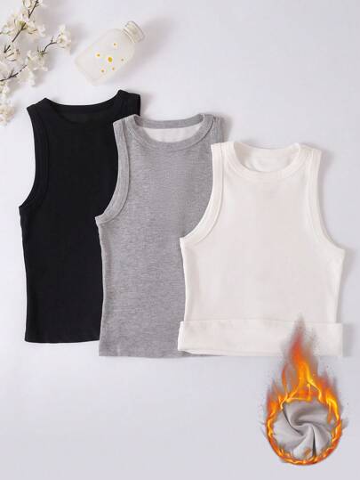 Chiquease Women's Solid Color Sleeveless Tank Top For Daily Wear