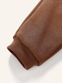 Cozy Pixies Baby Boy Casual Style Letter Printed Sweatshirt And Jogger Pants Set, 2pcs